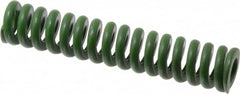 Associated Spring Raymond - 1" Hole Diam, 1/2" Rod Diam, 5" Free Length, Green Die Spring - 540 Lb Max Deflection, 1.25" Max Deflection, Extra Heavy Duty, Chromium Alloy Steel - Benchmark Tooling