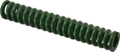 Associated Spring Raymond - 1" Hole Diam, 1/2" Rod Diam, 6" Free Length, Green Die Spring - 540 Lb Max Deflection, 1.5" Max Deflection, Extra Heavy Duty, Chromium Alloy Steel - Benchmark Tooling