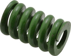 Associated Spring Raymond - 1-1/4" Hole Diam, 5/8" Rod Diam, 2" Free Length, Green Die Spring - 960 Lb Max Deflection, 0.5" Max Deflection, Extra Heavy Duty, Chromium Alloy Steel - Benchmark Tooling