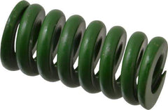 Associated Spring Raymond - 1-1/4" Hole Diam, 5/8" Rod Diam, 2-1/2" Free Length, Green Die Spring - 900 Lb Max Deflection, 0.63" Max Deflection, Extra Heavy Duty, Chromium Alloy Steel - Benchmark Tooling