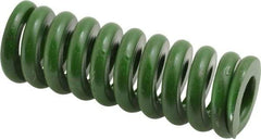 Associated Spring Raymond - 1-1/4" Hole Diam, 5/8" Rod Diam, 3-1/2" Free Length, Green Die Spring - 882 Lb Max Deflection, 0.88" Max Deflection, Extra Heavy Duty, Chromium Alloy Steel - Benchmark Tooling