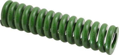 Associated Spring Raymond - 1-1/4" Hole Diam, 5/8" Rod Diam, 5" Free Length, Green Die Spring - 850 Lb Max Deflection, 1.25" Max Deflection, Extra Heavy Duty, Chromium Alloy Steel - Benchmark Tooling