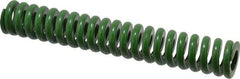 Associated Spring Raymond - 1-1/4" Hole Diam, 5/8" Rod Diam, 8" Free Length, Green Die Spring - 832 Lb Max Deflection, 2" Max Deflection, Extra Heavy Duty, Chromium Alloy Steel - Benchmark Tooling