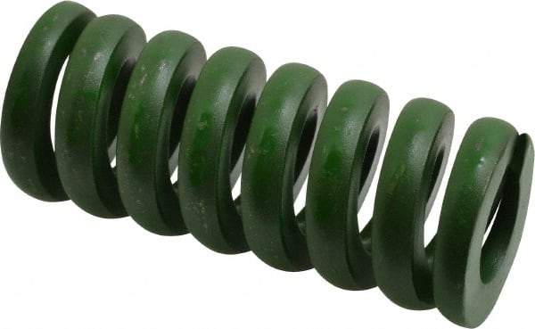 Associated Spring Raymond - 1-1/2" Hole Diam, 3/4" Rod Diam, 3-1/2" Free Length, Green Die Spring - 1715 Lb Max Deflection, 0.88" Max Deflection, Extra Heavy Duty, Chromium Alloy Steel - Benchmark Tooling