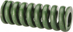 Associated Spring Raymond - 1-1/2" Hole Diam, 3/4" Rod Diam, 4" Free Length, Green Die Spring - 1712 Lb Max Deflection, 1" Max Deflection, Extra Heavy Duty, Chromium Alloy Steel - Benchmark Tooling