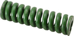 Associated Spring Raymond - 1-1/2" Hole Diam, 3/4" Rod Diam, 5" Free Length, Green Die Spring - 1700 Lb Max Deflection, 1.25" Max Deflection, Extra Heavy Duty, Chromium Alloy Steel - Benchmark Tooling