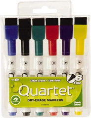 Quartet - Low-Odor ReWritables Fine Point, Classic, 6 Set Dry Erase Markers - For Use with Dry Erase Marker Boards - Benchmark Tooling