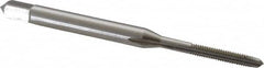 Hertel - #2-64 UNF 2B 3 Flute Bright Finish High Speed Steel Straight Flute Standard Hand Tap - Plug, Right Hand Thread, 1-3/4" OAL, 7/16" Thread Length, H2 Limit, Oversize - Exact Industrial Supply