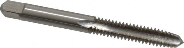 Hertel - 1/4-20 UNC 3 Flute Bright Finish High Speed Steel Straight Flute Standard Hand Tap - Plug, Right Hand Thread, 2-1/2" OAL, 1" Thread Length, H2 Limit, Oversize - Exact Industrial Supply
