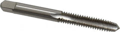 Hertel - 1/4-20 UNC 3 Flute Bright Finish High Speed Steel Straight Flute Standard Hand Tap - Plug, Right Hand Thread, 2-1/2" OAL, 1" Thread Length, H2 Limit, Oversize - Exact Industrial Supply