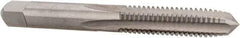 Hertel - 5/16-18 UNC 4 Flute Bright Finish High Speed Steel Straight Flute Standard Hand Tap - Plug, Right Hand Thread, 2-23/32" OAL, 1-1/8" Thread Length, H1 Limit, Oversize - Exact Industrial Supply