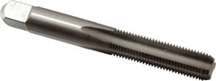 Hertel - 3/8-24 UNF 4 Flute Bright Finish High Speed Steel Straight Flute Standard Hand Tap - Bottoming, Right Hand Thread, 2-15/16" OAL, 1-1/4" Thread Length, H1 Limit, Oversize - Exact Industrial Supply