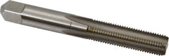 Hertel - 3/8-24 UNF 4 Flute Bright Finish High Speed Steel Straight Flute Standard Hand Tap - Bottoming, Right Hand Thread, 2-15/16" OAL, 1-1/4" Thread Length, H2 Limit, Oversize - Exact Industrial Supply