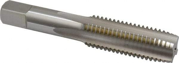 Hertel - 3/4-10 UNC 4 Flute Bright Finish High Speed Steel Straight Flute Standard Hand Tap - Plug, Right Hand Thread, 4-1/4" OAL, 2" Thread Length, H2 Limit, Oversize - Exact Industrial Supply