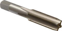 Hertel - 3/4-16 UNF 4 Flute Bright Finish High Speed Steel Straight Flute Standard Hand Tap - Plug, Right Hand Thread, 4-1/4" OAL, 2" Thread Length, H2 Limit, Oversize - Exact Industrial Supply