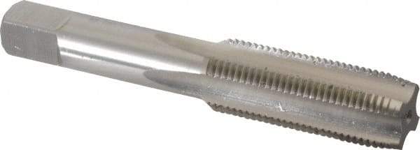 Hertel - 3/4-16 UNF 2B 4 Flute Bright Finish High Speed Steel Straight Flute Standard Hand Tap - Plug, Right Hand Thread, 4-1/4" OAL, 2" Thread Length, H5 Limit, Oversize - Exact Industrial Supply