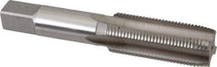 Hertel - 7/8-14 UNF 2B 4 Flute Bright Finish High Speed Steel Straight Flute Standard Hand Tap - Plug, Right Hand Thread, 4-11/16" OAL, 2-7/32" Thread Length, H6 Limit, Oversize - Exact Industrial Supply