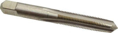 Hertel - 3/8-24 UNF 4 Flute Bright Finish High Speed Steel Straight Flute Standard Hand Tap - Taper, Right Hand Thread, 2-15/16" OAL, 1-1/4" Thread Length, H1 Limit - Exact Industrial Supply