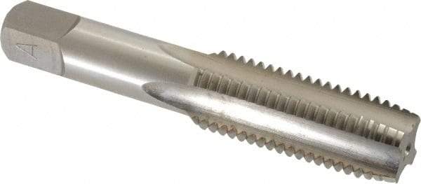 Hertel - 7/8-9 UNC 4 Flute Bright Finish High Speed Steel Straight Flute Standard Hand Tap - Plug, Right Hand Thread, 4-11/16" OAL, H2 Limit - Exact Industrial Supply