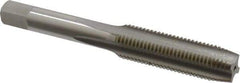 Hertel - 7/16-20 UNF 4 Flute Bright Finish High Speed Steel Straight Flute Standard Hand Tap - Plug, Right Hand Thread, 3-5/32" OAL, H2 Limit - Exact Industrial Supply