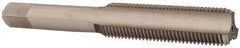 Hertel - 1/2-20 UNF 3B 3 Flute Bright Finish High Speed Steel Straight Flute Standard Hand Tap - Bottoming, Right Hand Thread, 3-3/8" OAL, 1-21/32" Thread Length, H3 Limit - Exact Industrial Supply
