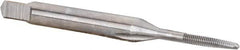 Hertel - #0-80 UNF 2B 2 Flute Bright Finish High Speed Steel Straight Flute Standard Hand Tap - Taper, Right Hand Thread, 1-5/8" OAL, 5/16" Thread Length, H2 Limit - Exact Industrial Supply