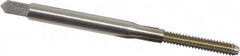 Hertel - #4-40 UNC 2 Flute Bright Finish High Speed Steel Straight Flute Standard Hand Tap - Bottoming, Right Hand Thread, 1-7/8" OAL, 9/16" Thread Length, H1 Limit - Exact Industrial Supply