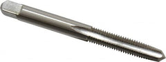 Hertel - 1/4-28 UNF 4 Flute Bright Finish High Speed Steel Straight Flute Standard Hand Tap - Taper, Right Hand Thread, 2-1/2" OAL, 1" Thread Length, H2 Limit - Exact Industrial Supply
