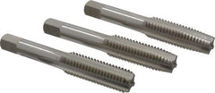 Hertel - 9/16-12 UNC, 4 Flute, Bottoming, Plug & Taper, Bright Finish, High Speed Steel Tap Set - Right Hand Cut, 3-19/32" OAL, 1-21/32" Thread Length, 3B Class of Fit - Benchmark Tooling