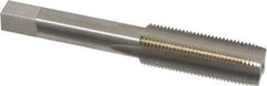 Hertel - 1/2-20 UNF, H3, 4 Flute, Plug Chamfer, Bright Finish, High Speed Steel Hand STI Tap - 3-19/32" OAL, 1-21/32" Thread Length - Exact Industrial Supply