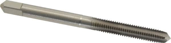 Hertel - M5x0.80 Metric Coarse 4 Flute Bright Finish High Speed Steel Straight Flute Standard Hand Tap - Plug, Right Hand Thread, 2-3/8" OAL, 7/8" Thread Length, D2 Limit, Oversize - Exact Industrial Supply