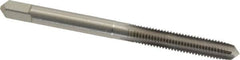 Hertel - M5x0.80 Metric Coarse 4 Flute Bright Finish High Speed Steel Straight Flute Standard Hand Tap - Plug, Right Hand Thread, 2-3/8" OAL, 7/8" Thread Length, D2 Limit, Oversize - Exact Industrial Supply