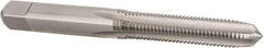 Hertel - M7x1.00 Metric Coarse 4 Flute Bright Finish High Speed Steel Straight Flute Standard Hand Tap - Plug, Right Hand Thread, 2-23/32" OAL, 1-1/8" Thread Length, D3 Limit, Oversize - Exact Industrial Supply