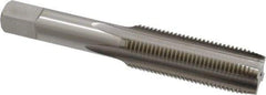 Hertel - M16x1.50 Metric Fine 4 Flute Bright Finish High Speed Steel Straight Flute Standard Hand Tap - Plug, Right Hand Thread, 3-13/16" OAL, 1-13/16" Thread Length, D3 Limit, Oversize - Exact Industrial Supply