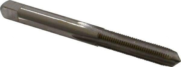 Hertel - M6x0.75 Metric Fine 4 Flute Bright Finish High Speed Steel Straight Flute Standard Hand Tap - Plug, Right Hand Thread, 2-1/2" OAL, 1" Thread Length, D3 Limit, Oversize - Exact Industrial Supply