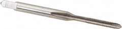 Hertel - M2.2x0.45 Metric Coarse, 2 Flute, Bright Finish, High Speed Steel Spiral Point Tap - Plug Chamfer, Right Hand Thread, 1-3/4" OAL, 7/16" Thread Length, 0.141" Shank Diam - Exact Industrial Supply