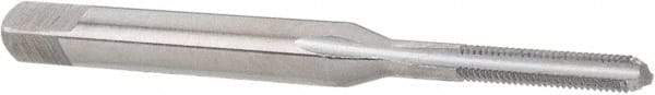 Hertel - M2x0.40 Metric Coarse 3 Flute Bright Finish High Speed Steel Straight Flute Standard Hand Tap - Bottoming, Right Hand Thread, 1-3/4" OAL, 7/16" Thread Length, D1 Limit, Oversize - Exact Industrial Supply
