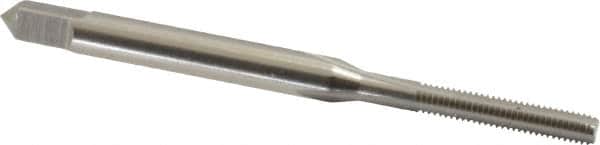 Hertel - M2.5x0.45 Metric Coarse 3 Flute Bright Finish High Speed Steel Straight Flute Standard Hand Tap - Bottoming, Right Hand Thread, 1-13/16" OAL, 1/2" Thread Length, D1 Limit, Oversize - Exact Industrial Supply