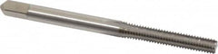 Hertel - M4x0.70 Metric Coarse 4 Flute Bright Finish High Speed Steel Straight Flute Standard Hand Tap - Bottoming, Right Hand Thread, 2-1/8" OAL, 3/4" Thread Length, D2 Limit, Oversize - Exact Industrial Supply