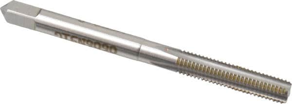 Hertel - M5x0.80 Metric Coarse 4 Flute Bright Finish High Speed Steel Straight Flute Standard Hand Tap - Bottoming, Right Hand Thread, 2-3/8" OAL, 7/8" Thread Length, D2 Limit, Oversize - Exact Industrial Supply