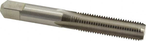 Hertel - M10x1.25 Metric Fine 4 Flute Bright Finish High Speed Steel Straight Flute Standard Hand Tap - Bottoming, Right Hand Thread, 2-15/16" OAL, 1-1/4" Thread Length, D3 Limit, Oversize - Exact Industrial Supply