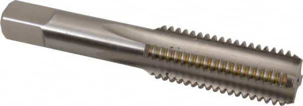 Hertel - M18x2.50 Metric Coarse 4 Flute Bright Finish High Speed Steel Straight Flute Standard Hand Tap - Bottoming, Right Hand Thread, 4-1/32" OAL, 1-13/16" Thread Length, D4 Limit, Oversize - Exact Industrial Supply