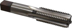 Hertel - M24x3.00 Metric Coarse 4 Flute Bright Finish High Speed Steel Straight Flute Standard Hand Tap - Bottoming, Right Hand Thread, 4-29/32" OAL, 2-7/32" Thread Length, D4 Limit, Oversize - Benchmark Tooling