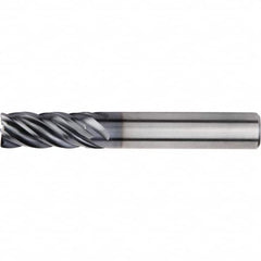 Kennametal - 9mm, 5 Flute, Single End, Solid Carbide, Corner Radius End Mill - 72mm OAL, 38° Helix, Right Hand Flute, 19mm LOC, Right Hand Cut - Benchmark Tooling