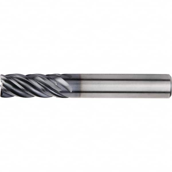 Kennametal - 4mm, 5 Flute, Single End, Solid Carbide, 0.25mm Corner Radius End Mill - 55mm OAL, 38° Helix, Right Hand Flute, 11mm LOC, Right Hand Cut - Benchmark Tooling