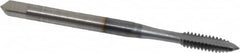 OSG - #6-32 UNC, 2 Flute, TiCN Finish, High Speed Steel Spiral Point Tap - Plug Chamfer, Right Hand Thread, 2" OAL, 11/16" Thread Length, 0.141" Shank Diam, 2B Class of Fit - Exact Industrial Supply