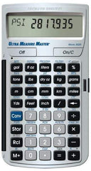 Calculated Industries - 11-Digit LCD (7 Normal & 4 Fractions) 400 Function Handheld Calculator - 0.73" x 2.56" (19.00mm x 65.0mm) Display Size, Silver, CR-2016 Powered, 7" Long x 5" Wide x 1" High - Benchmark Tooling