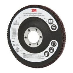 3M - 4-1/2" 36 Grit 7/8" Center Hole Type 27 Ceramic Flap Disc - Benchmark Tooling
