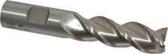 Cleveland - 3/4", 2-1/4" LOC, 3/4" Shank Diam, 4-1/2" OAL, 3 Flute, Powdered Metal Square End Mill - Single End, Uncoated, Spiral Flute, 42° Helix, Centercutting, Right Hand Cut, Right Hand Flute, Series PM-539R - Benchmark Tooling
