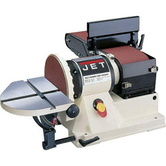 Jet - 48 Inch Long x 6 Inch Wide Belt, 9 Inch Diameter, Horizontal and Vertical Combination Sanding Machine - 2,258 Ft./min Belt Speed, 3/4 HP, Single Phase - Benchmark Tooling